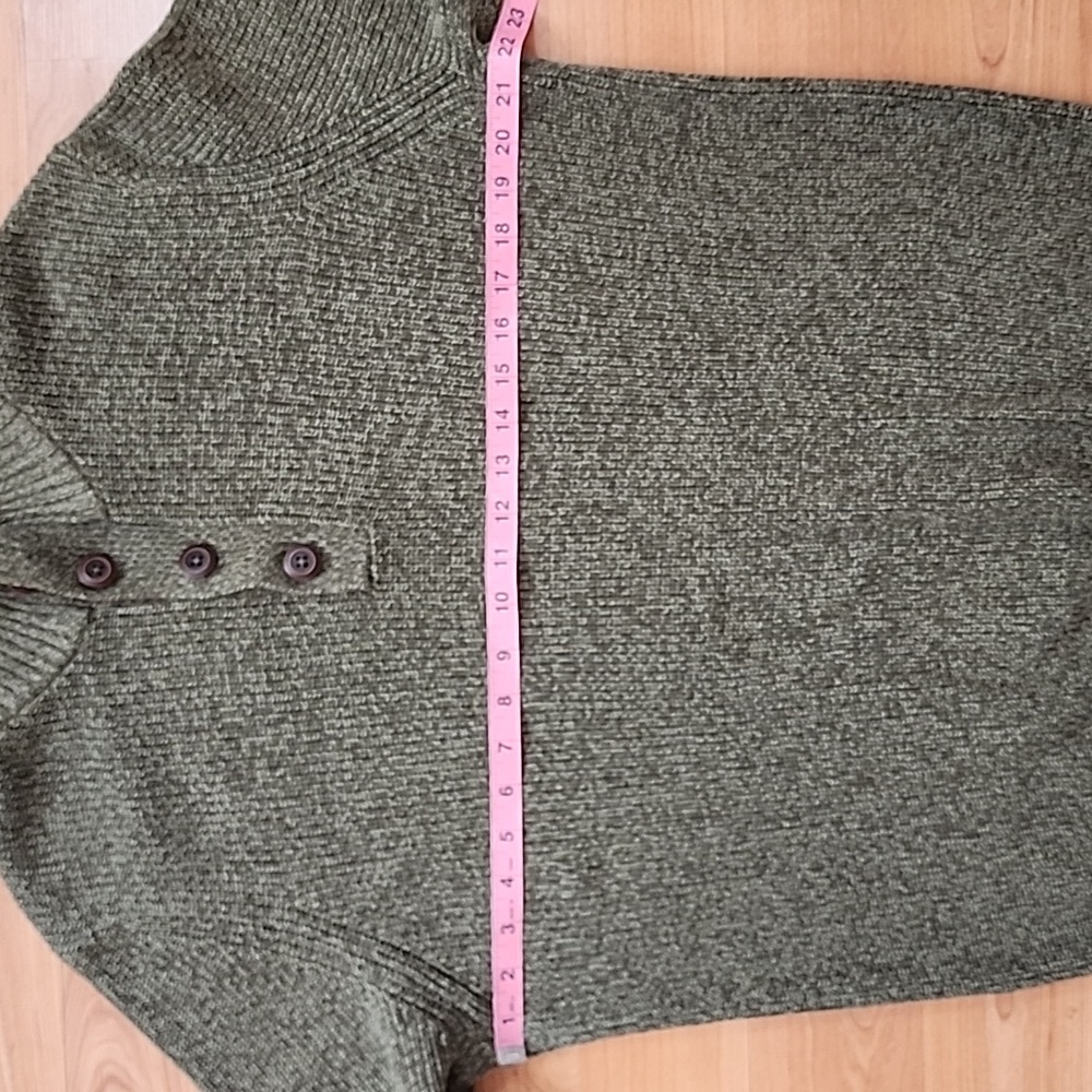 G.H. Bass & Co Green Chunky Long Sleeve Pullover Sweater - Picture 3 of 9